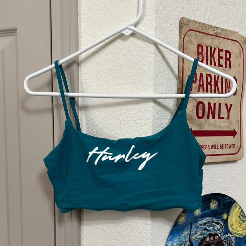 Hurley Teal Crop Top Sports Bra